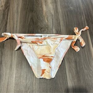 Orange and white roxy bikini bottoms